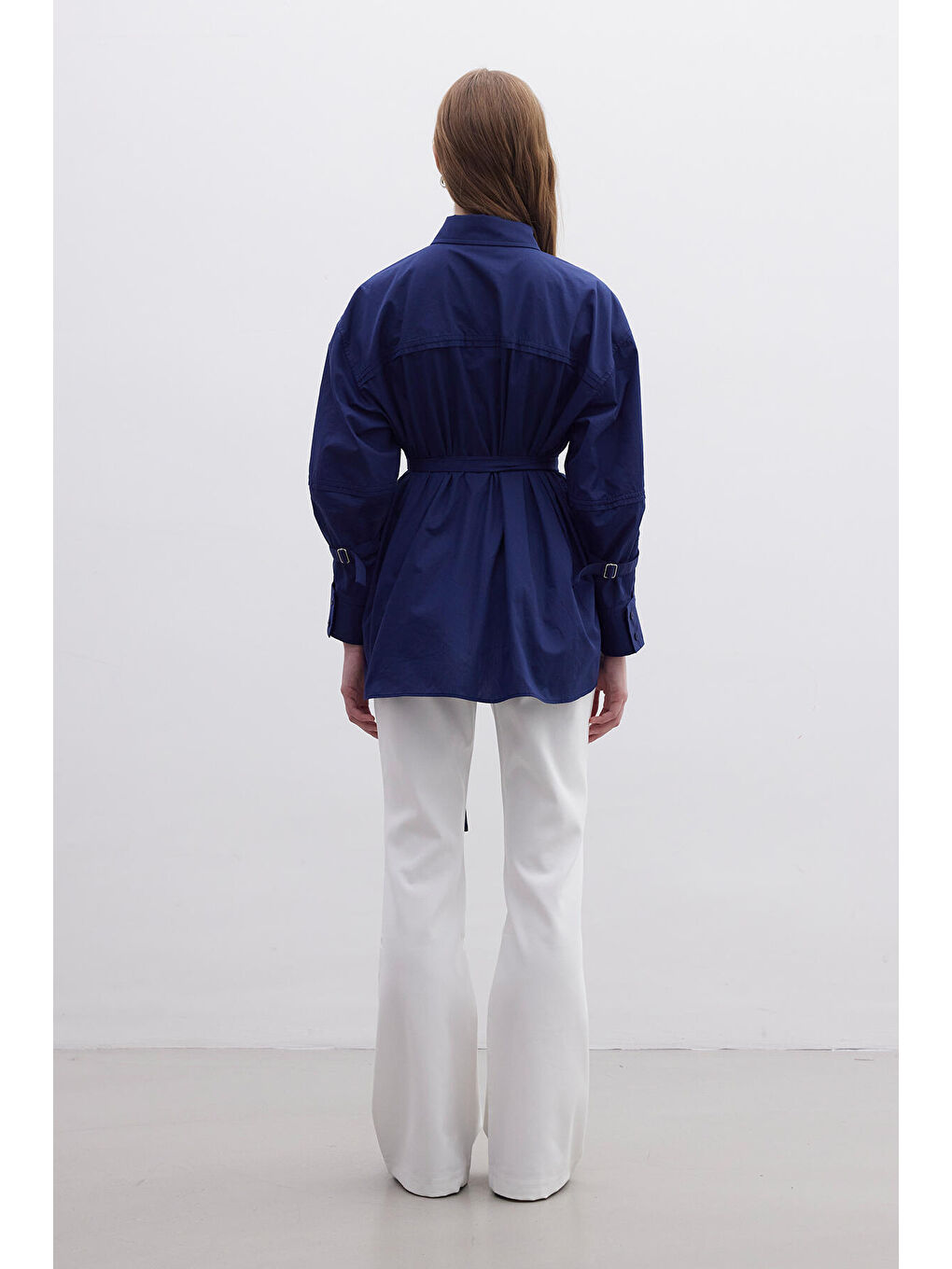 Kemer Detaylı Gömlek Lacivert-7