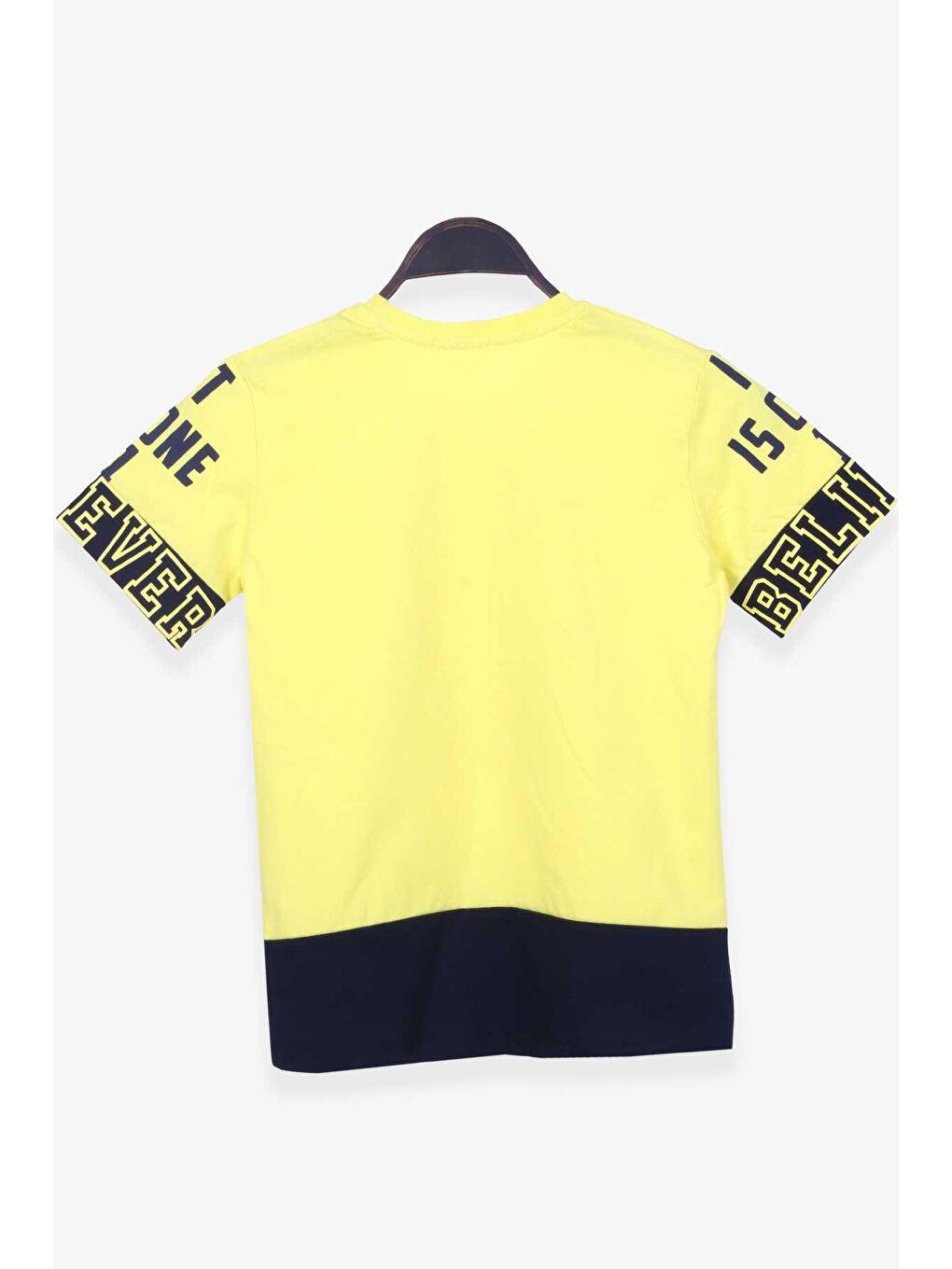 Sarı Erkek Çocuk Tisört Baskili Sari (9-14 Yaş)-1