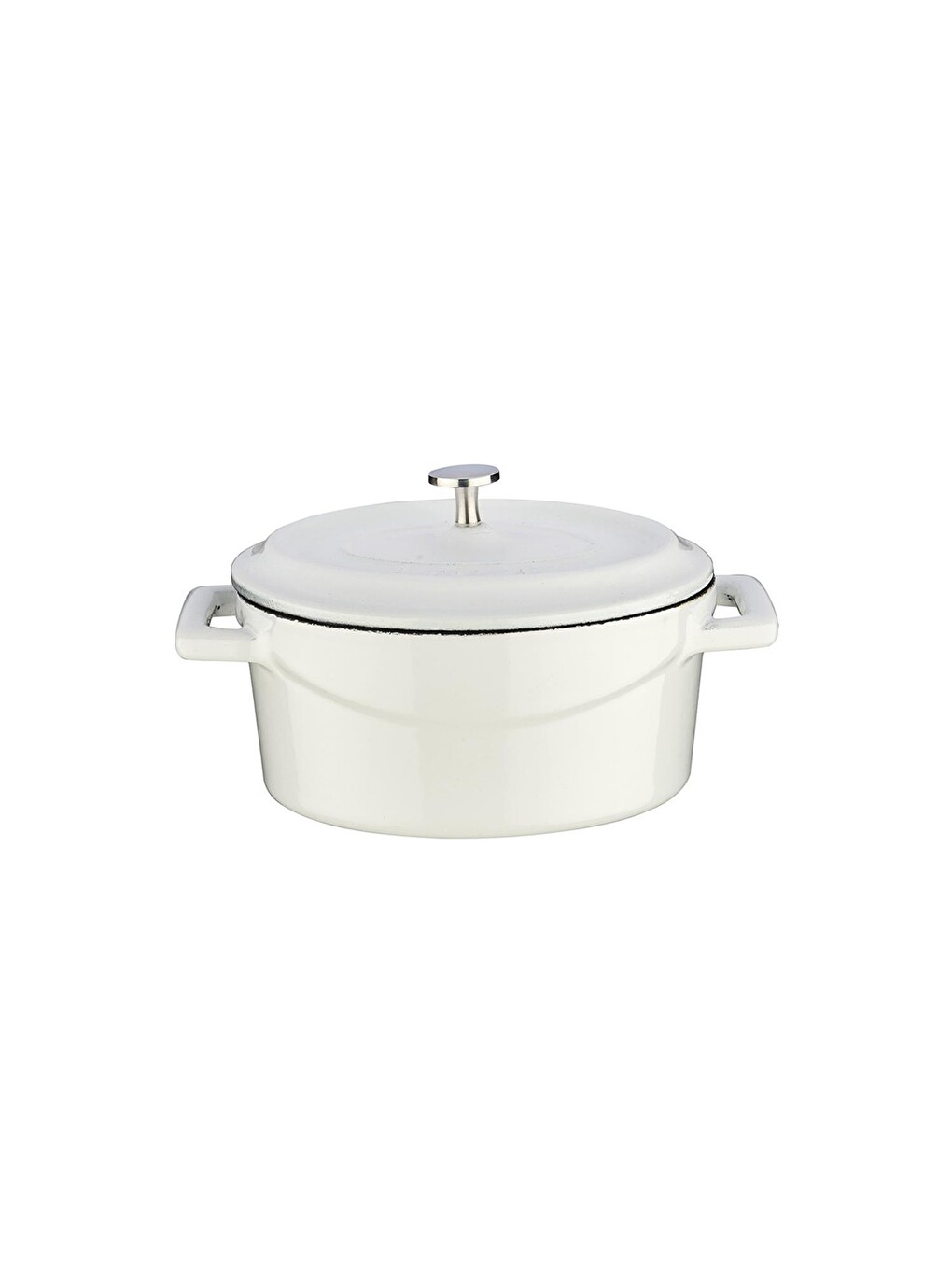 Beyaz Mini Oval Tencere. Trendy Serisi Ölçü 9x12cm.
