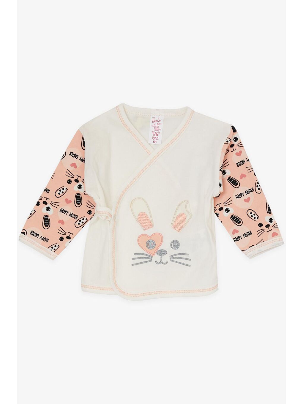 Kız Bebek Hastane Çıkışı 5 li Paskalya Temalı Sevimli Tavşancık Desenli Ekru (3 Ay)-2