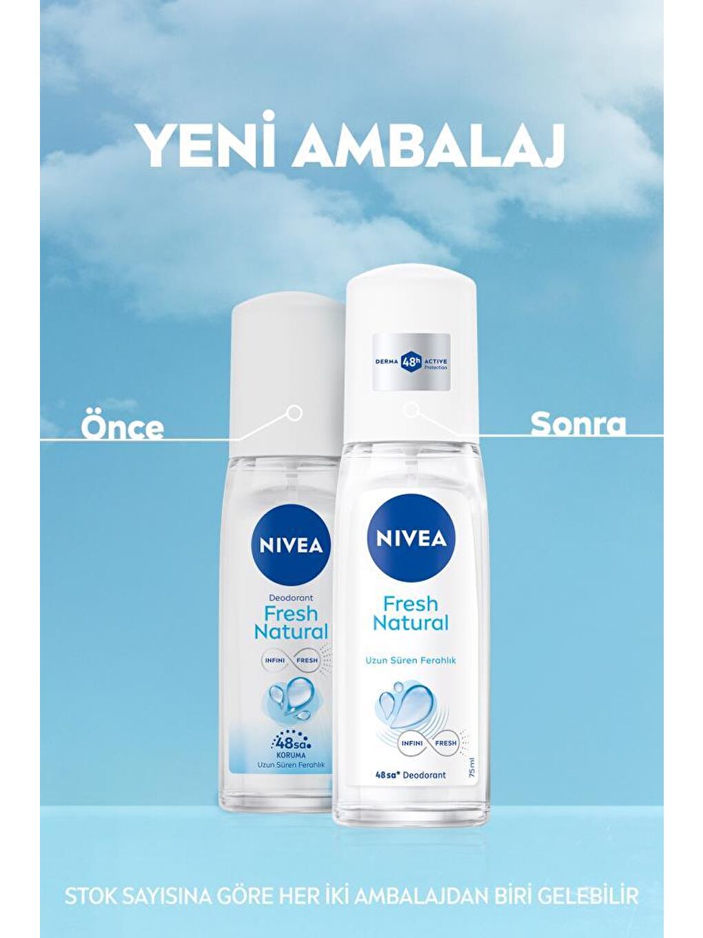 Kadın Pump Sprey Deodorant Fresh Natural 48 Saat Deodorant Koruması 75 ml, 48 Saat Koruma-1