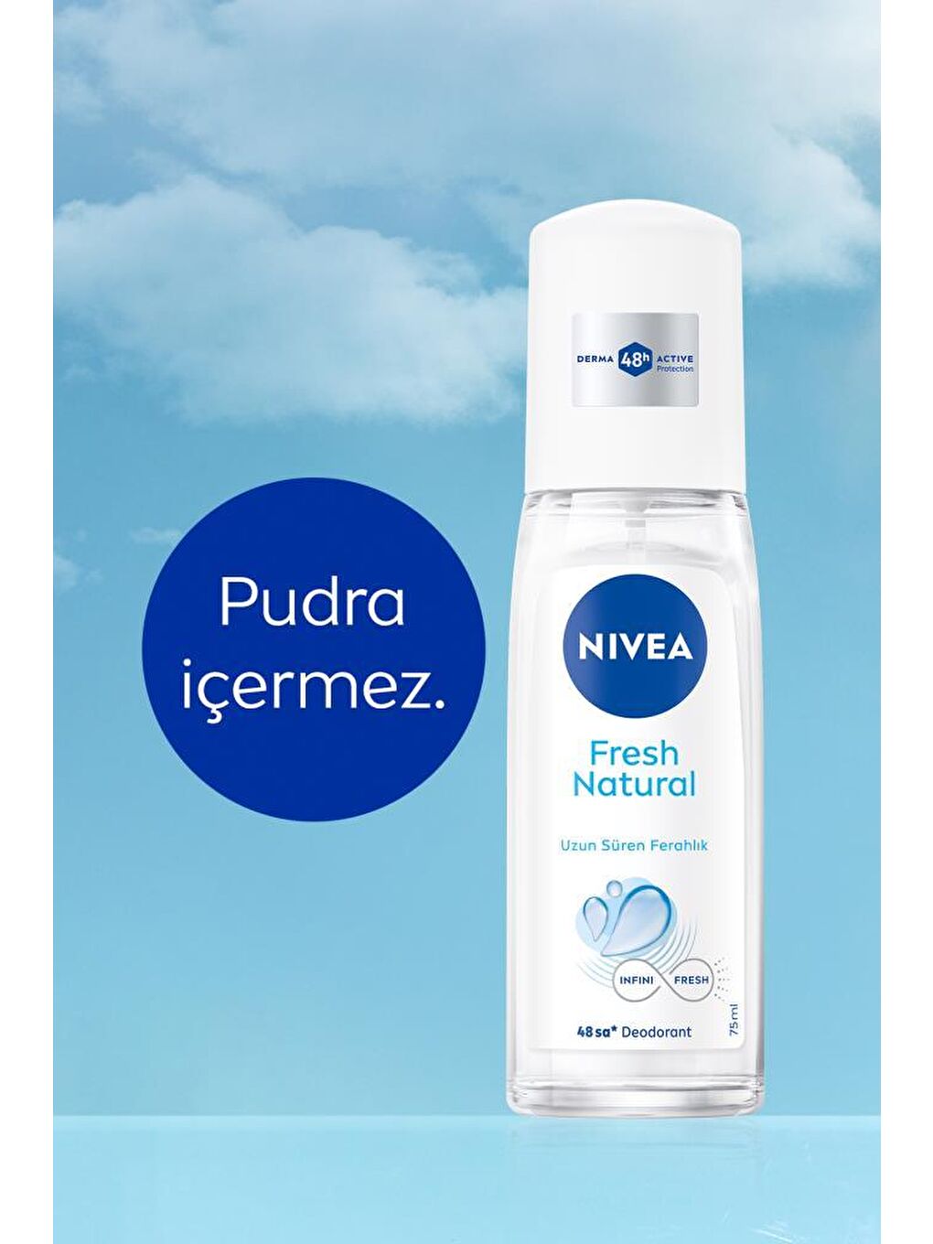 Kadın Pump Sprey Deodorant Fresh Natural 48 Saat Deodorant Koruması 75 ml, 48 Saat Koruma-3