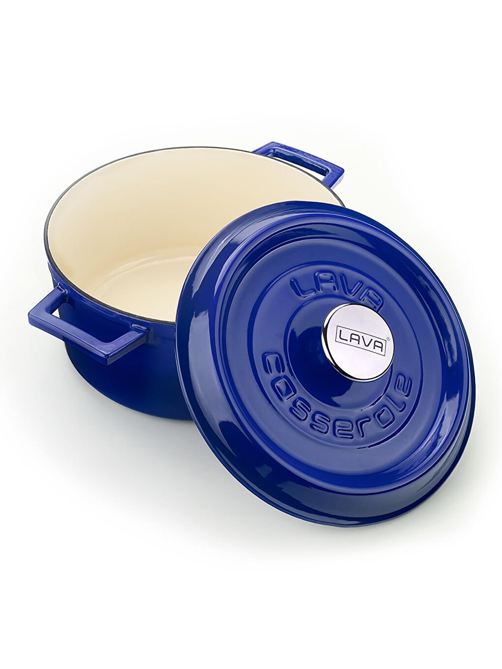 Mavi Yuvarlak Tencere Döküm Demir Yekpare Kulplu Edition Serisi Çap(Ø)24cm.-1