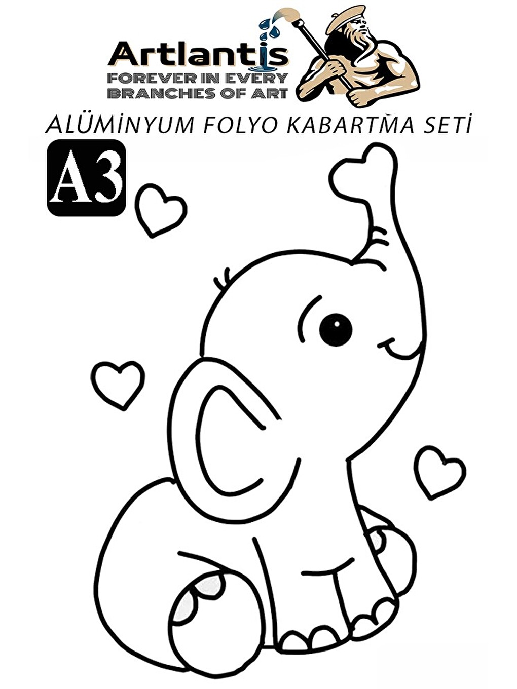 Alüminyum Folyo Kabartma Seti A3 30x40 Cm 1 Paket Aliminyum Folyo Seti Kabartma Seti Sanatsal Hobi