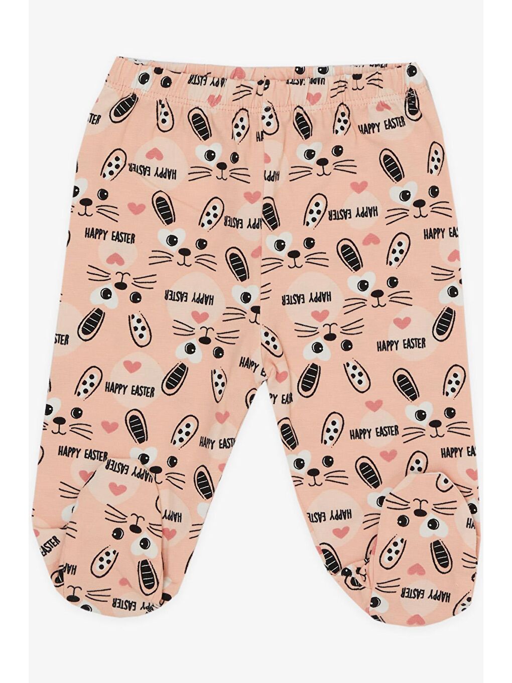 Kız Bebek Hastane Çıkışı 5 li Paskalya Temalı Sevimli Tavşancık Desenli Ekru (3 Ay)-3