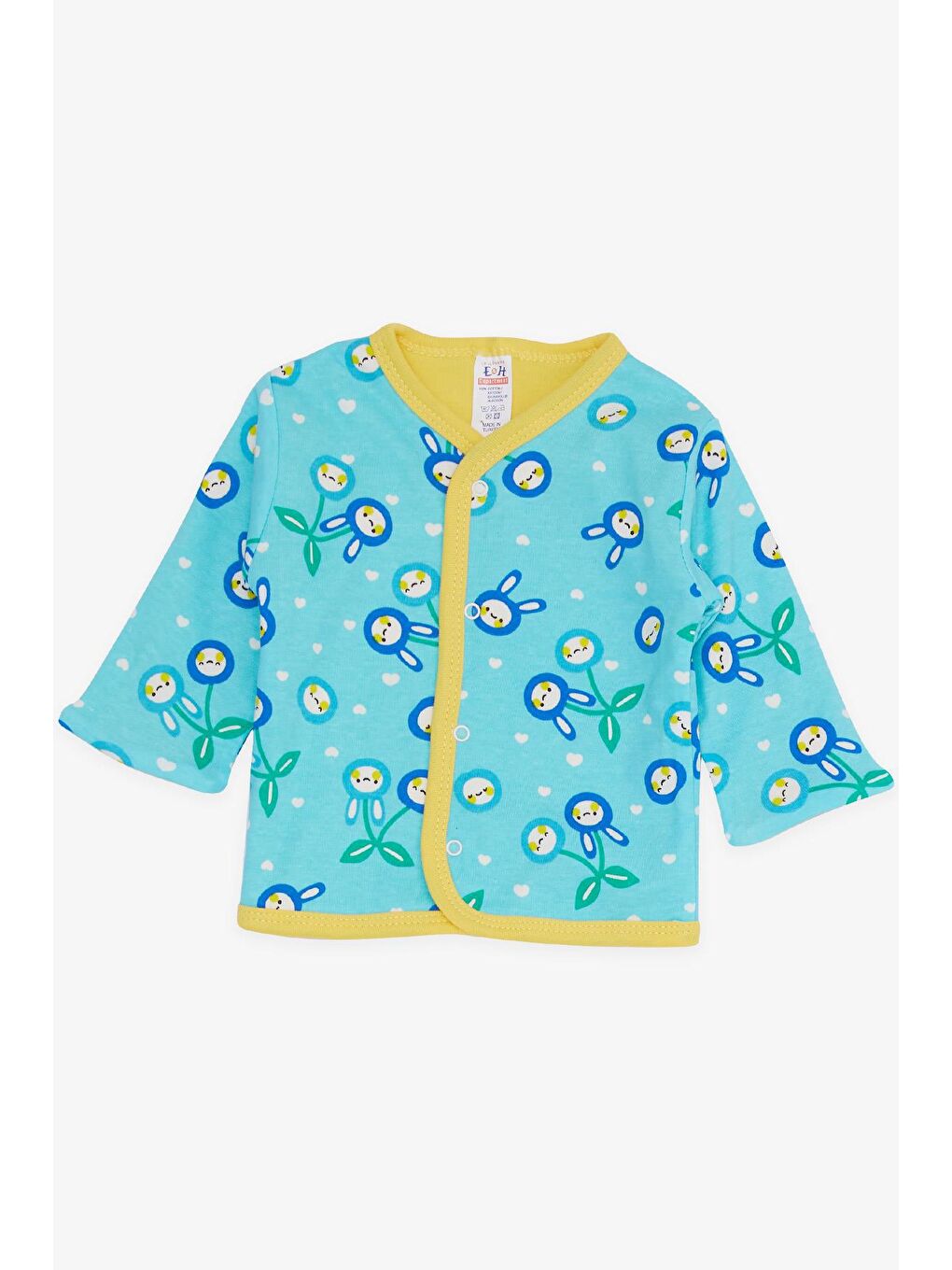 Erkek Bebek Hastane Çıkışı 8 li Gülenyüz Kiraz Desenli Turkuaz (0-3 Ay)-2