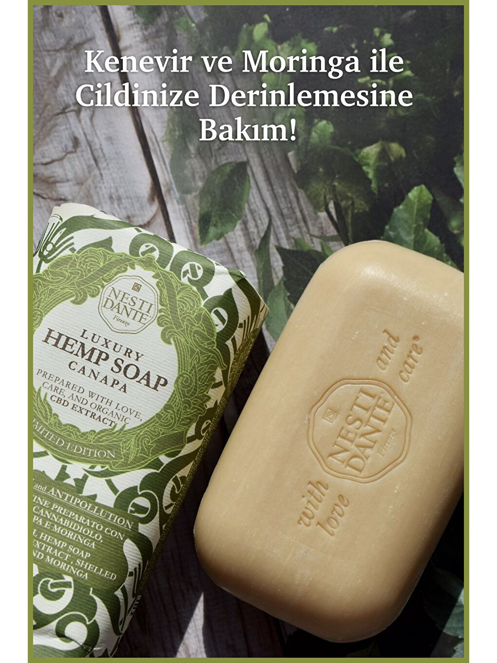 Luxury Hemp Canapa Katı Sabun 250gr | Antioksidan Ve Detoks | Kenevir Özlü-4