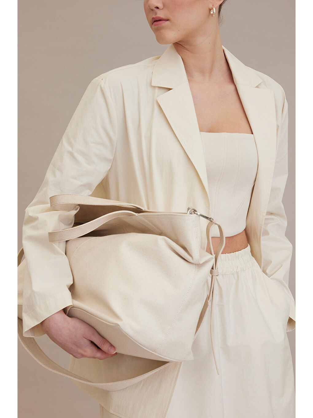 Bej Kanvas Tote Bag Natural-2