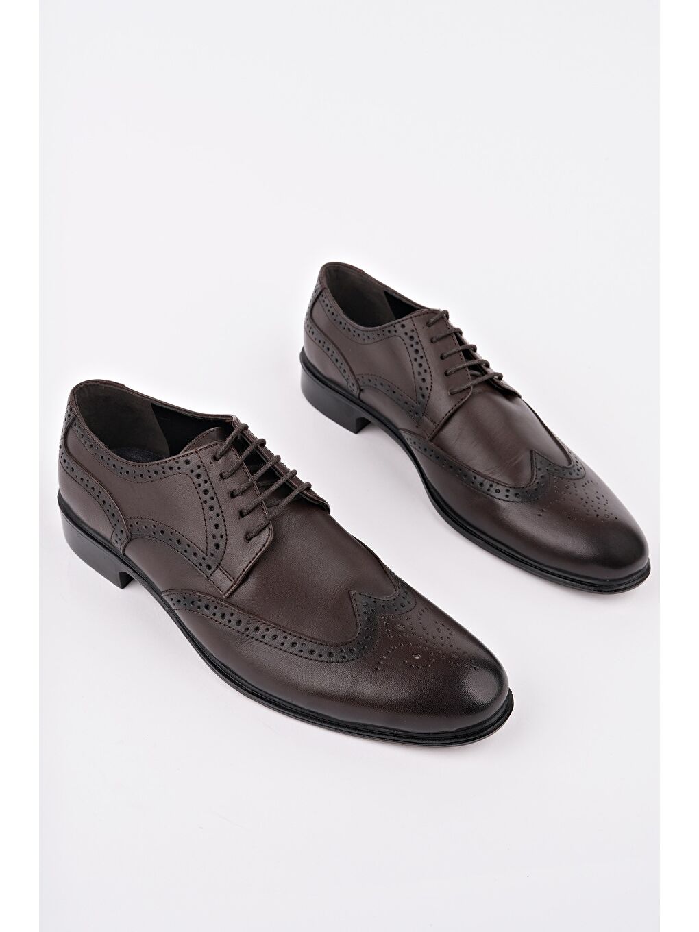 Kahverengi H046 Hakiki Deri Klasik Erkek Ayakkabı-2