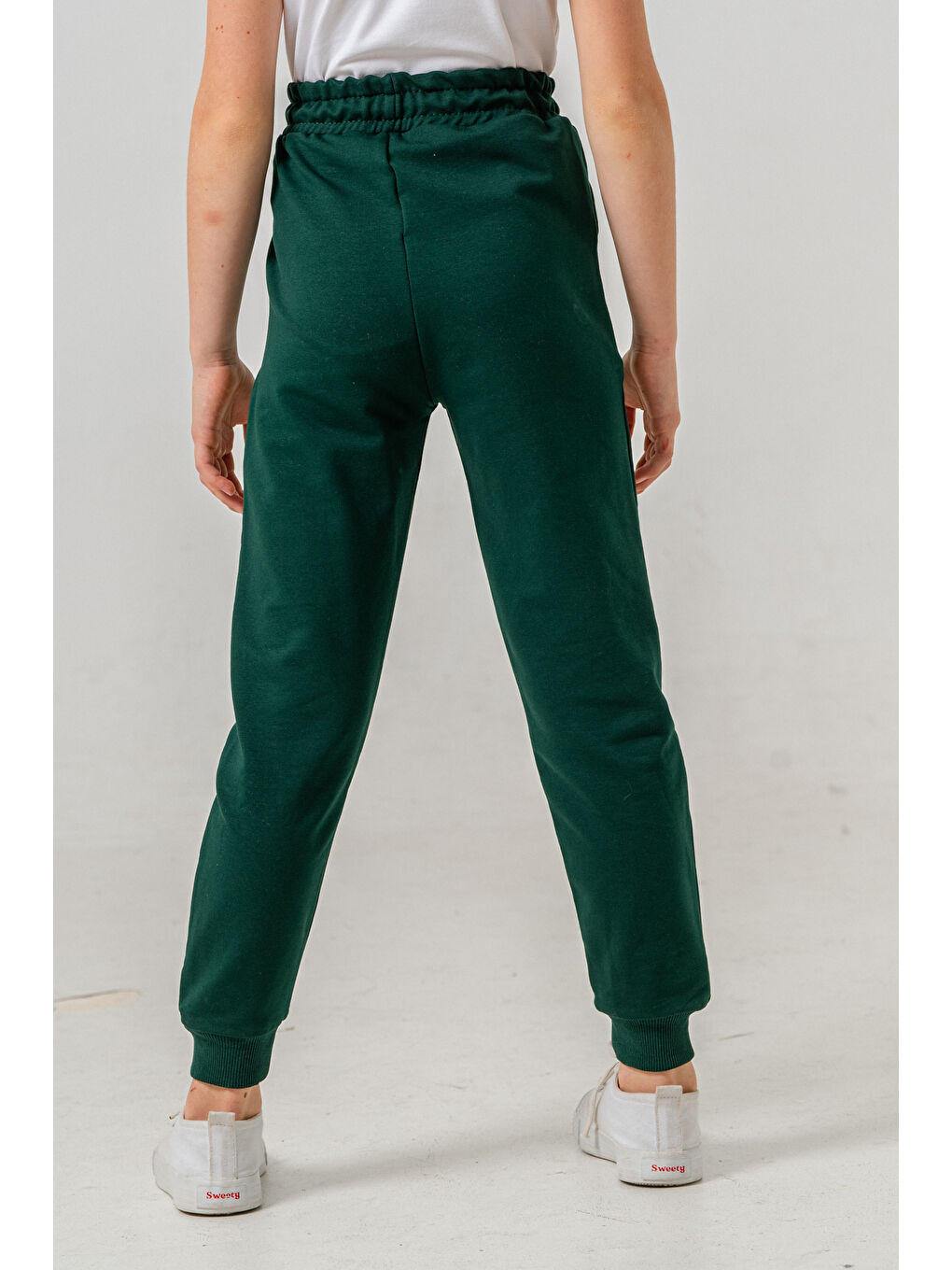 Erkek Çocuk Koyu Yeşil Beli Lastikli 7-13 Yaş Jogger Eşofman Alt - 65134-3-2