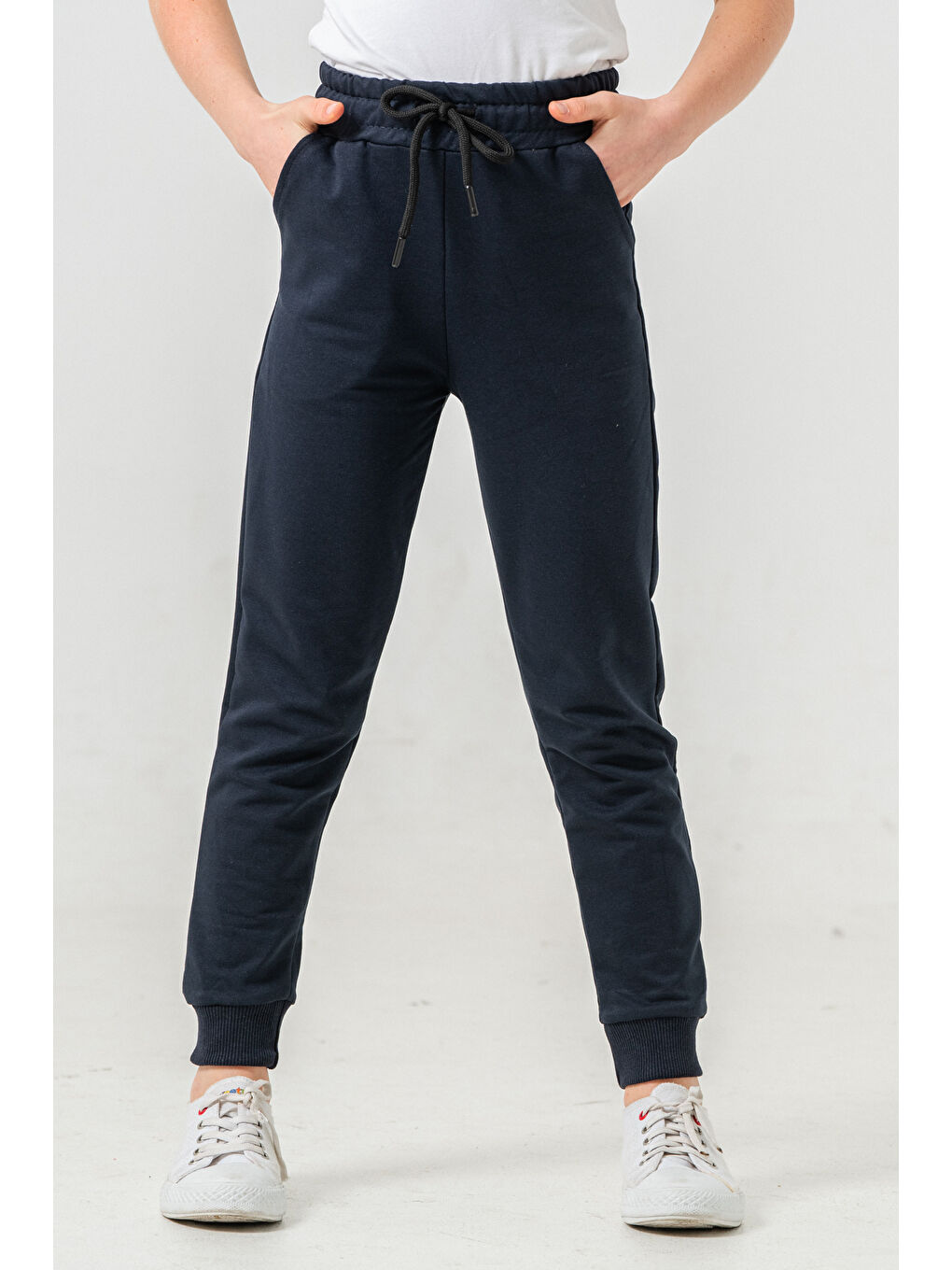 Gri Erkek Çocuk Füme Beli Lastikli 7-13 Yaş Jogger Eşofman Alt - 65134-4