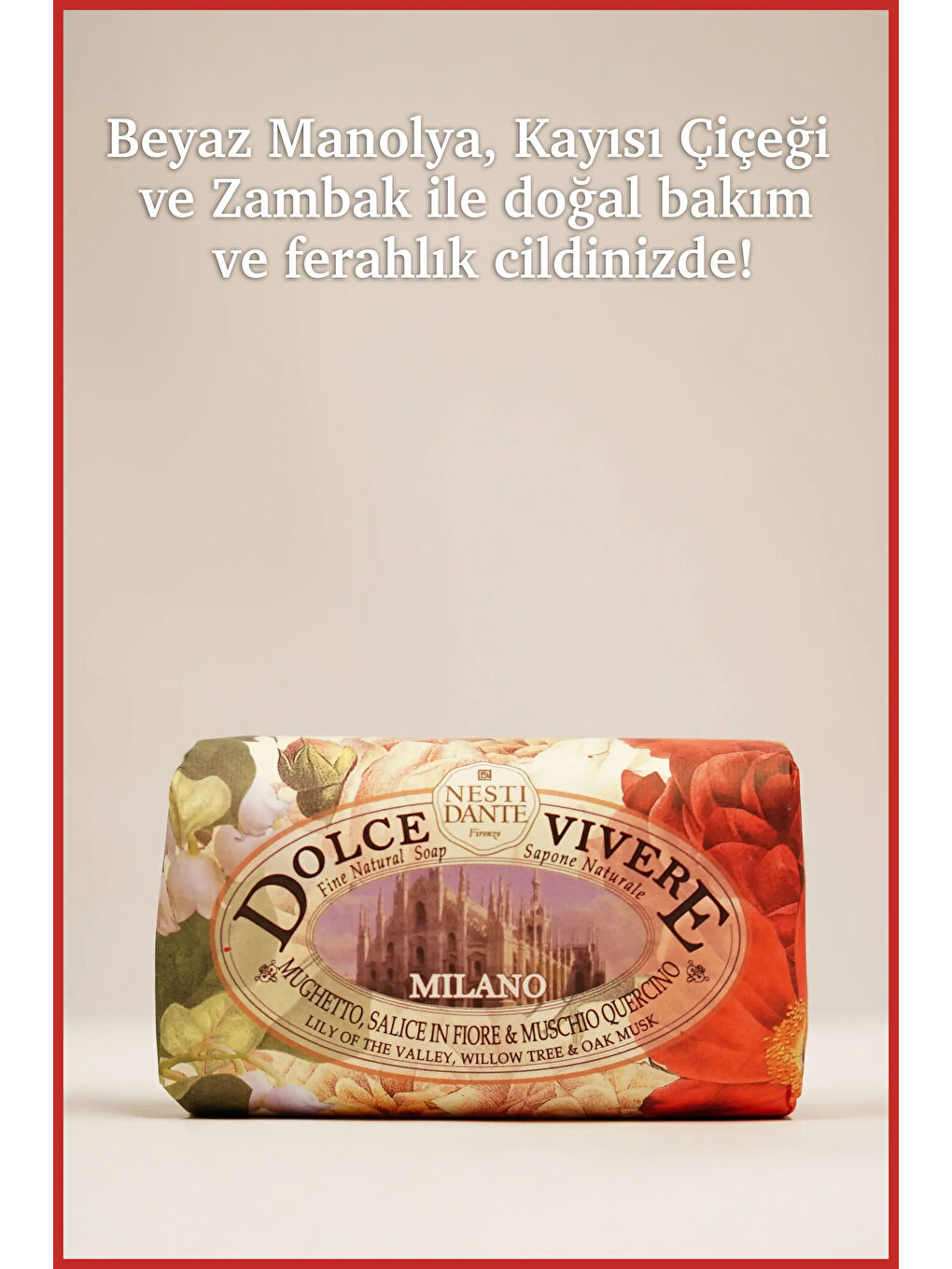 Nesti Dante Dolce Vivere Millano Katı Sabun 250 gr | Akne Karşıtı Bakım | Söğüt Ağacı, Meşe Ağacı - 4