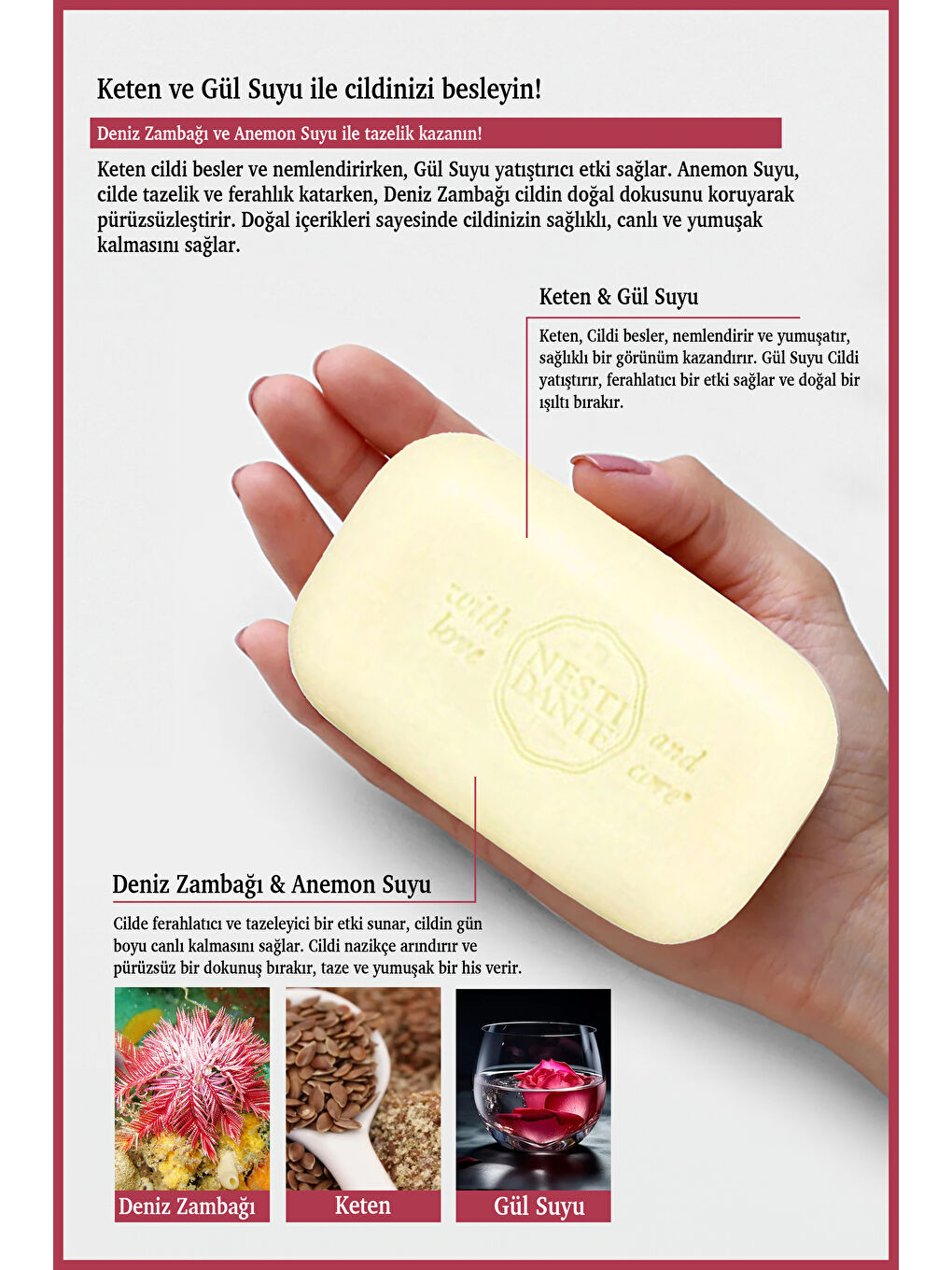 Dolce Vivere Portofino Katı Sabun 250 gr | Nemlendirici ve Yumuşatıcı | Zambak, Gül Suyu-2