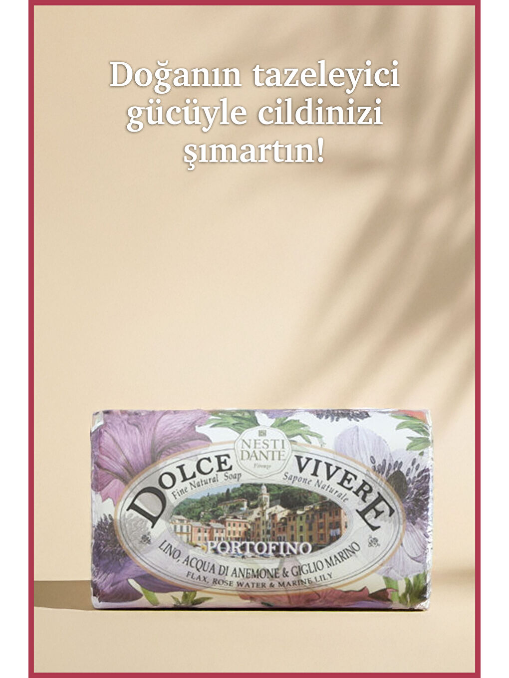 Dolce Vivere Portofino Katı Sabun 250 gr | Nemlendirici ve Yumuşatıcı | Zambak, Gül Suyu-4