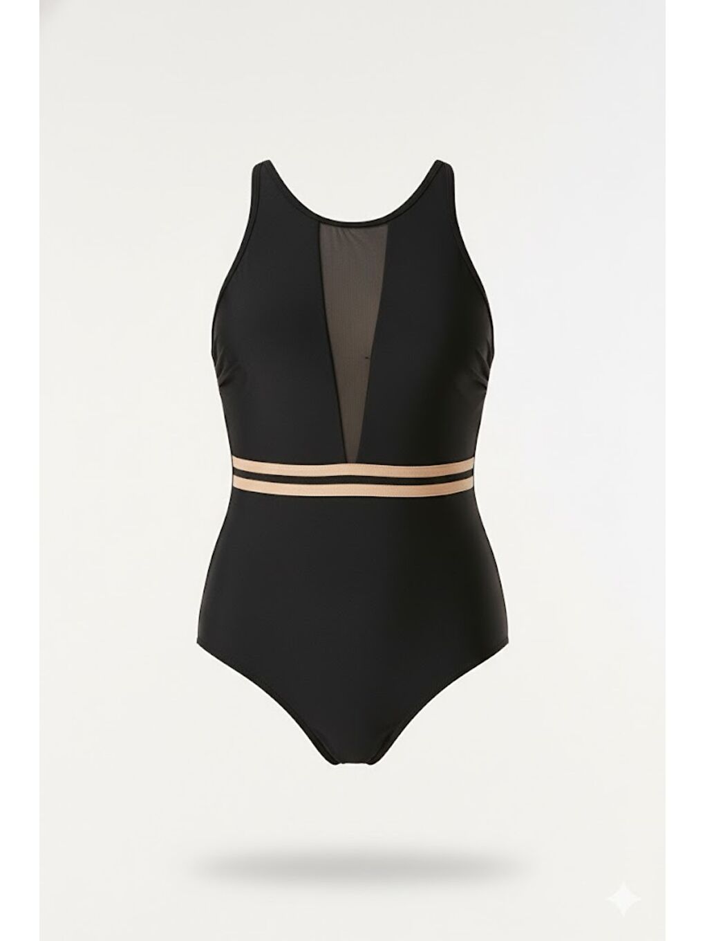 Transparan Halter Mayo 7516 Siyah