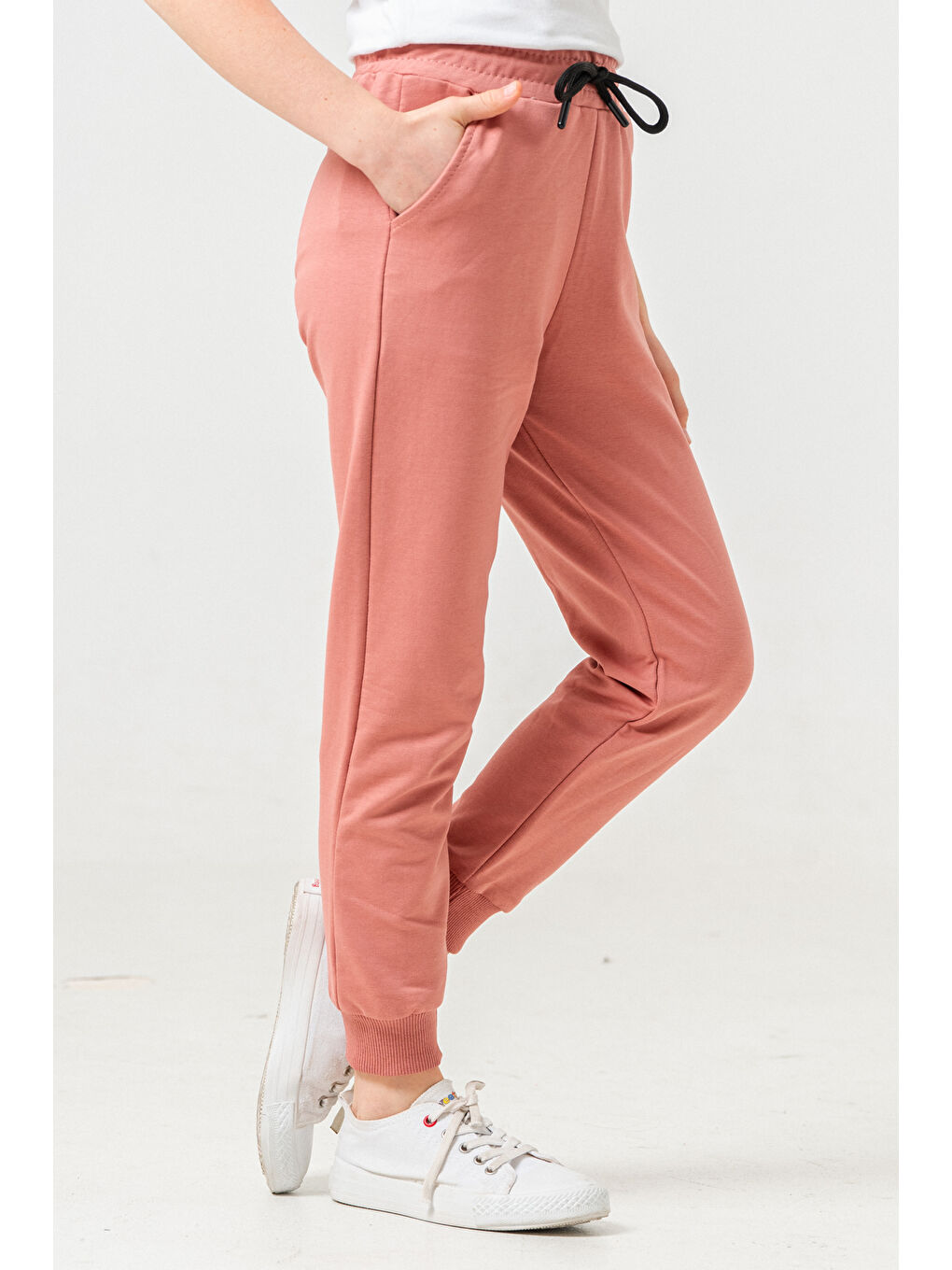 Bi&Em Smile Kız Çocuk Mercan Beli Lastikli 7-13 Yaş Jogger Eşofman Alt - 65134-6 - 3
