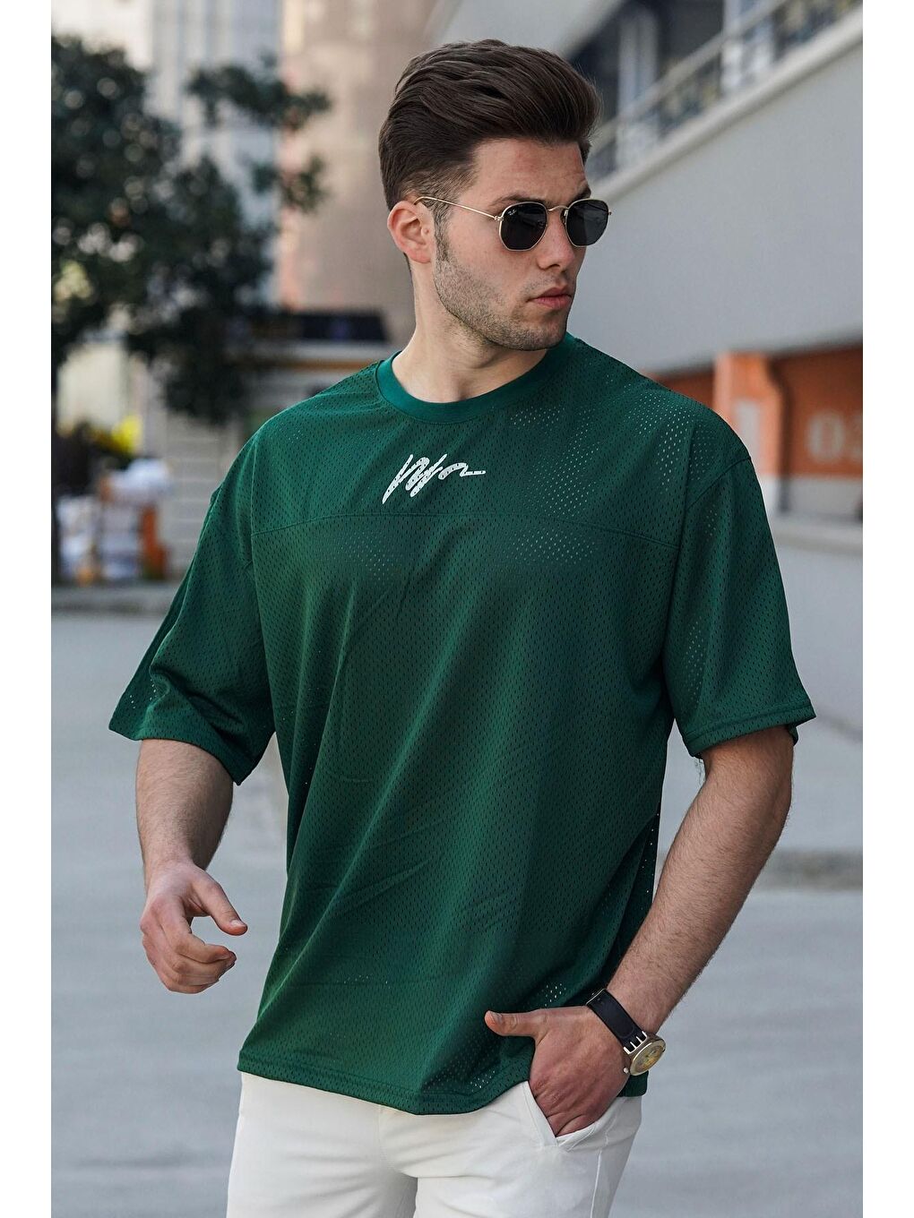 Yeşil Oversize Erkek Tişört 5233