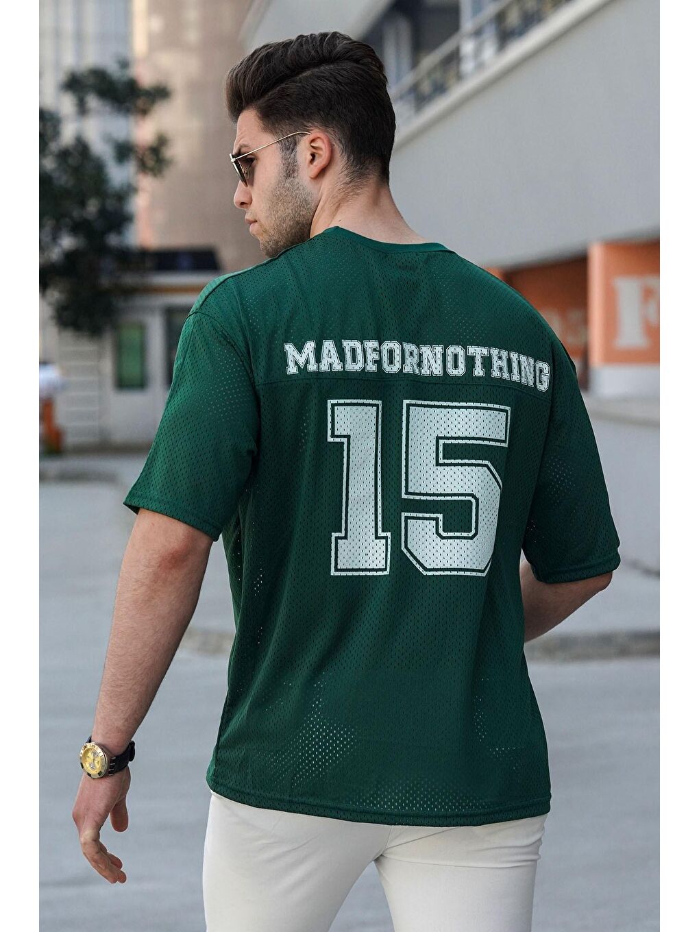 Yeşil Oversize Erkek Tişört 5233-2