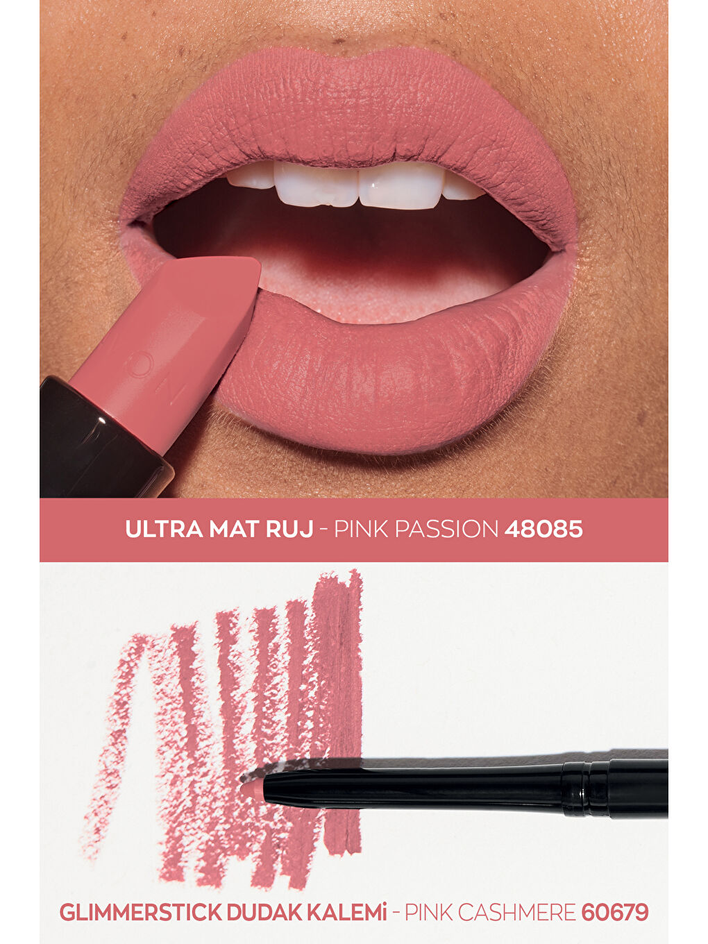 Ultra Mat Ruj Pink Passion ve Glimmerstick Dudak Kalemi Pink Cashmere Paketi-1