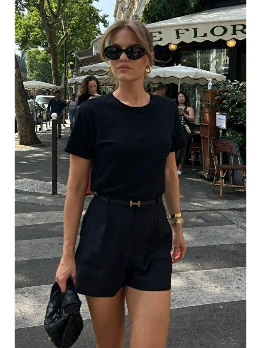 Siyah Yüksek Bel Wed Leg Pileli Kadın Mini Şort Mg2537-4