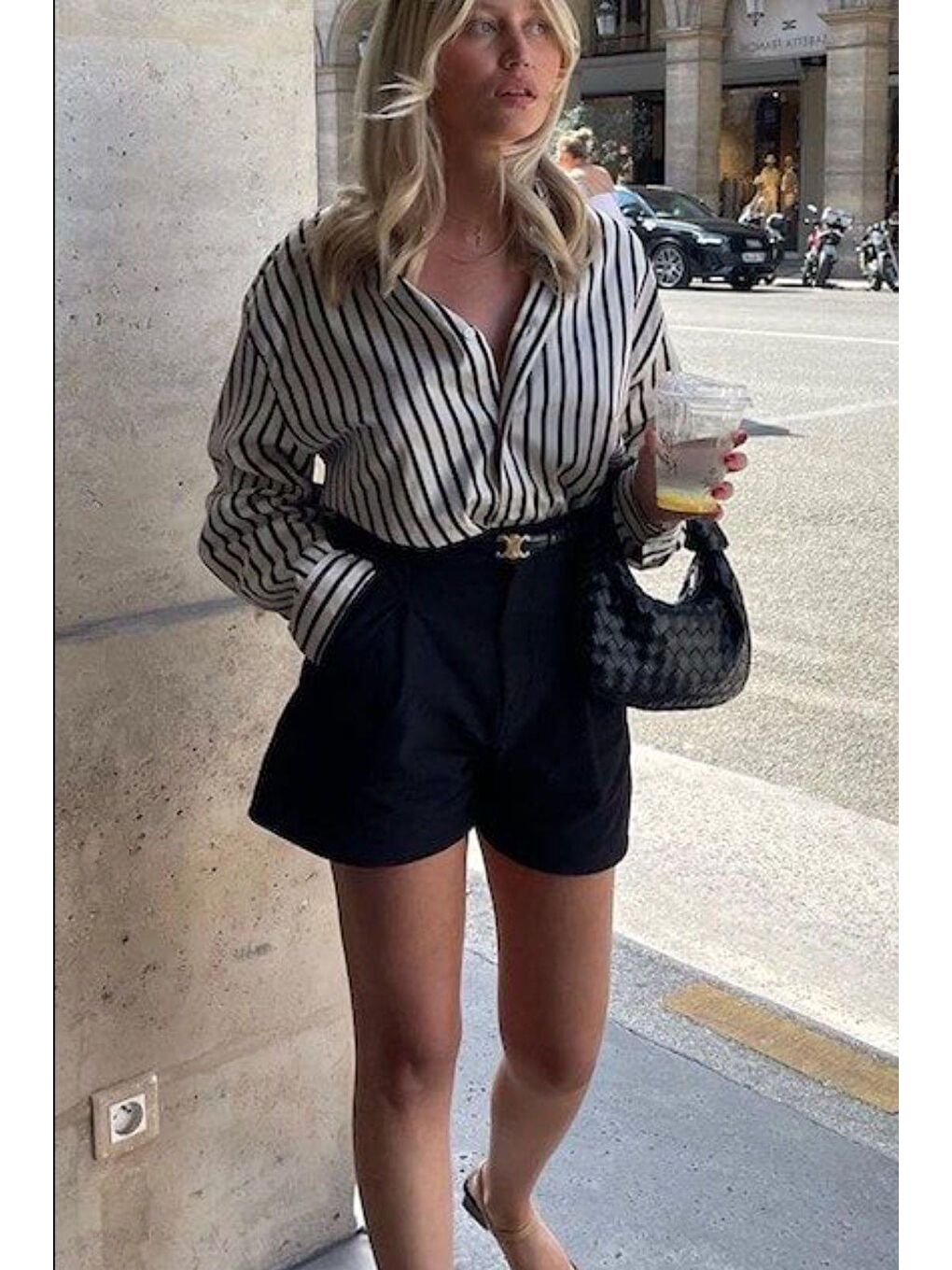 Siyah Yüksek Bel Wed Leg Pileli Kadın Mini Şort Mg2537-5