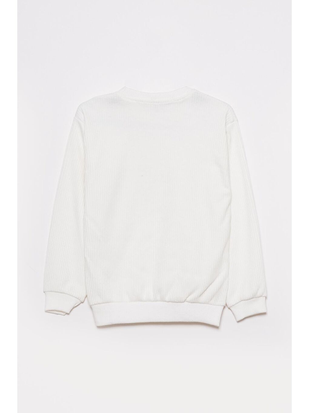 Beyaz Love Baskılı Fitilli Kız Bebek Takım-2