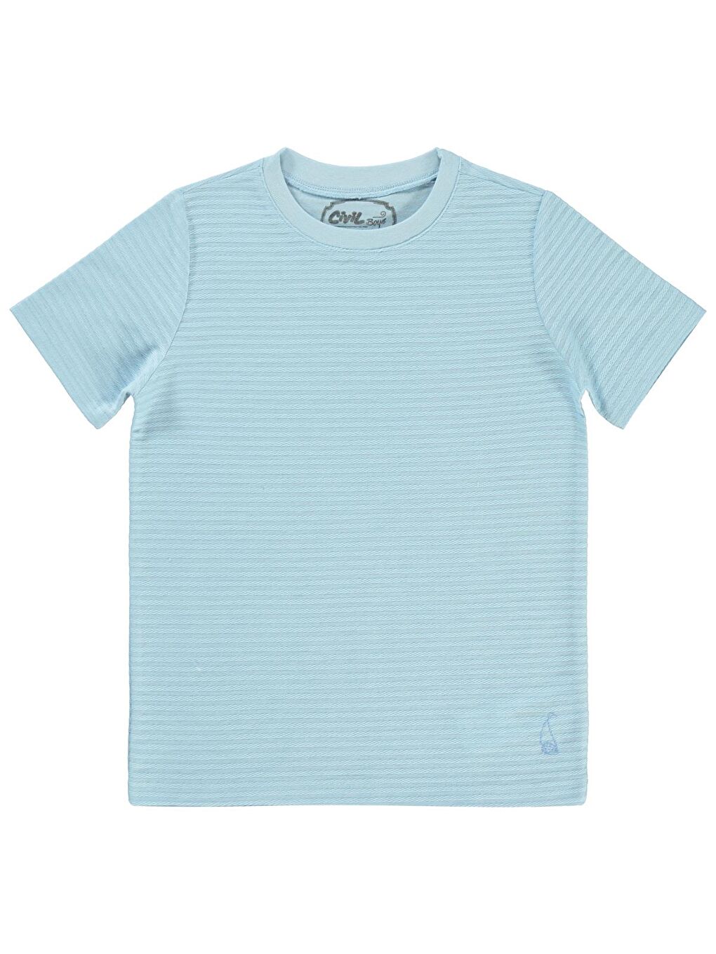 Boys Yelken Nakışlı 6-9 Yaş Tişört - Mavi 6-7 Yaş
