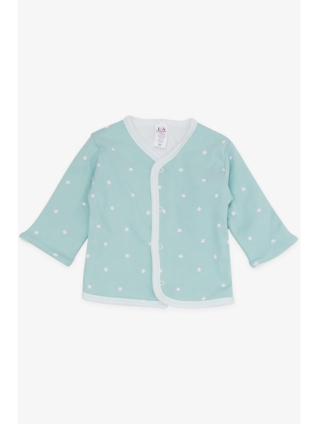 Turkuaz Erkek Bebek Hastane Çıkışı 8 li Yıldız Desenli Su Yeşili (0-3 Ay)-2