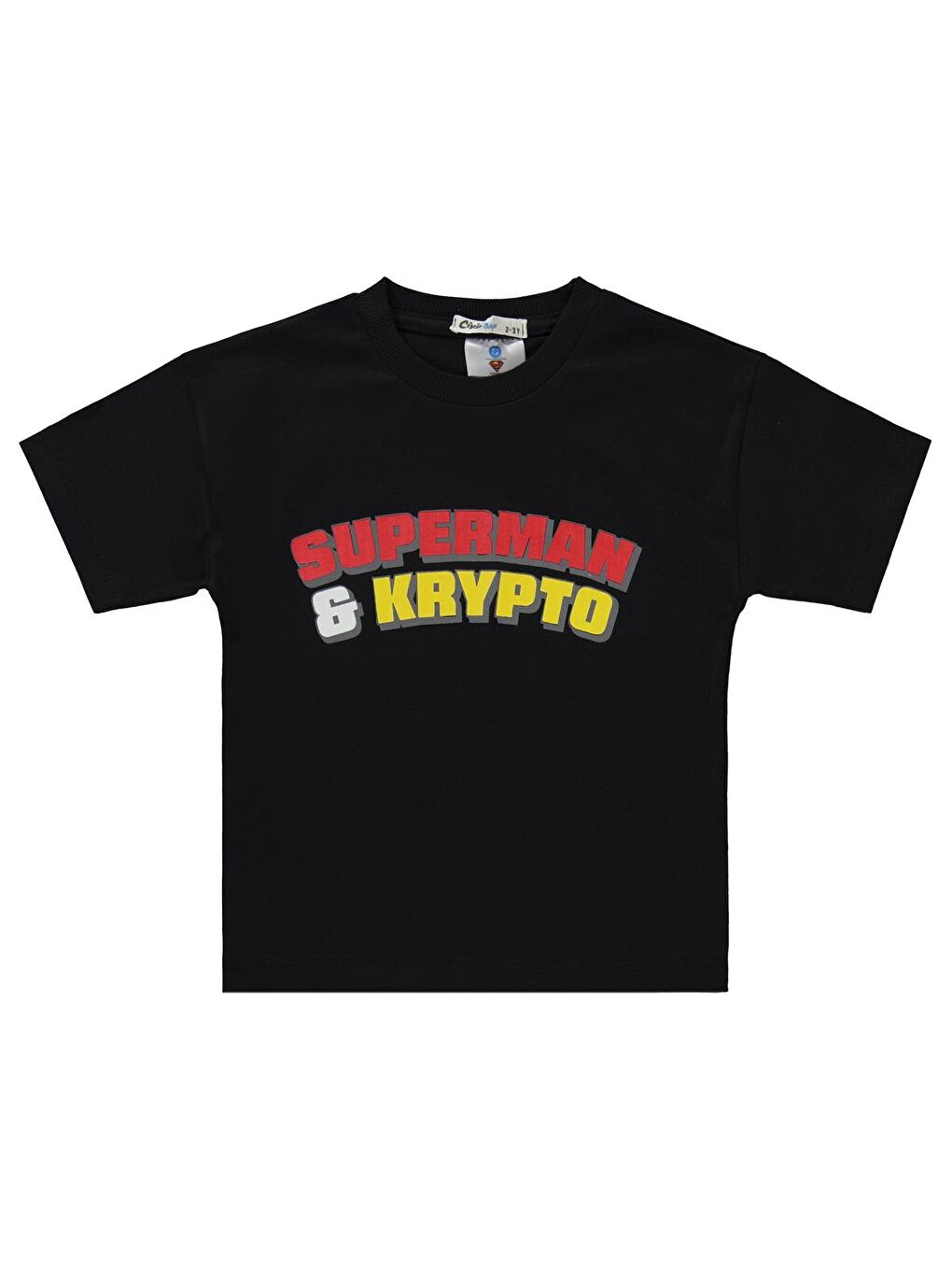 Süperman & Krypto Baskılı 2-5 Yaş Takım - Siyah 2-3 Yaş-1