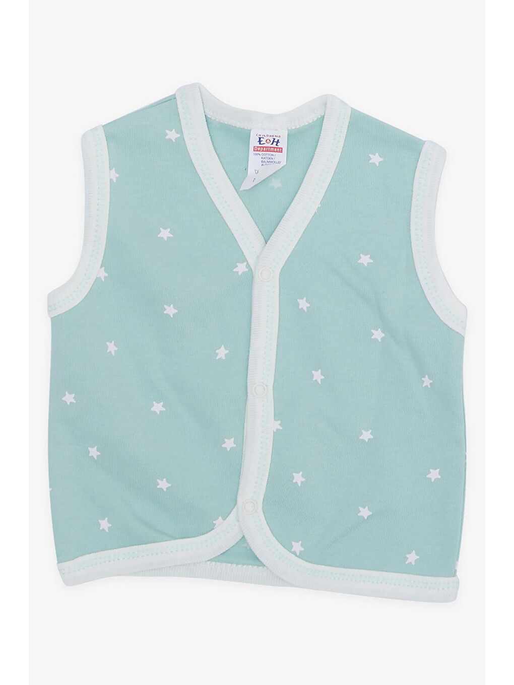 Turkuaz Erkek Bebek Hastane Çıkışı 8 li Yıldız Desenli Su Yeşili (0-3 Ay)-3