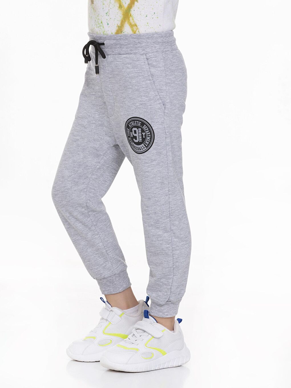 Gri Baskılı Erkek Eşofman Altı-2