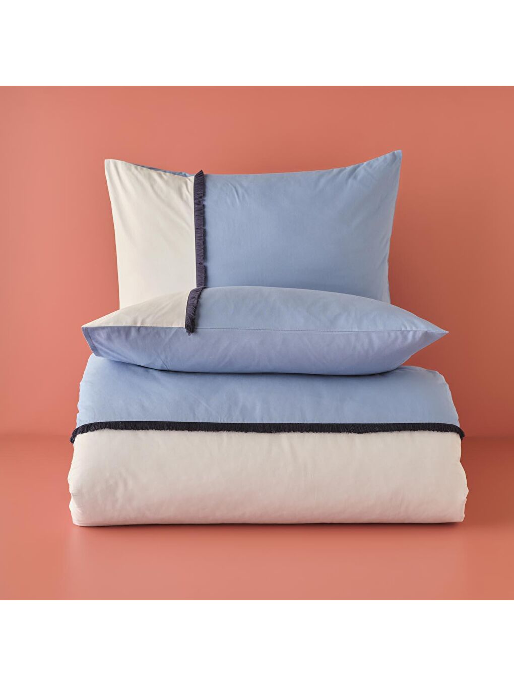 %100 Pamuk Ranforce Marin Napoli King Size Nevresim Seti Mavi-1