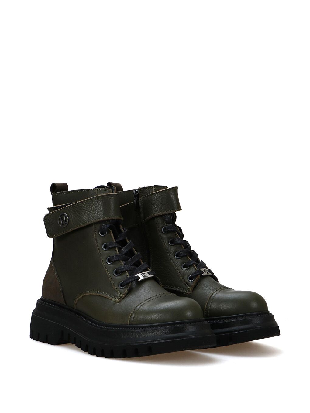 Hakiki Deri Cate Haki Antık Kadın Bot-2