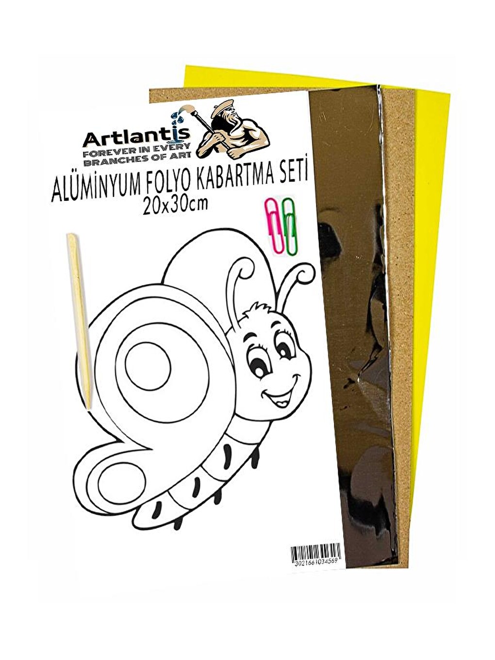 Alüminyum Folyo Kabartma Seti 20x30 Cm Deney Malzemesi 1 Paket Aliminyum Folyo Seti Kabartma