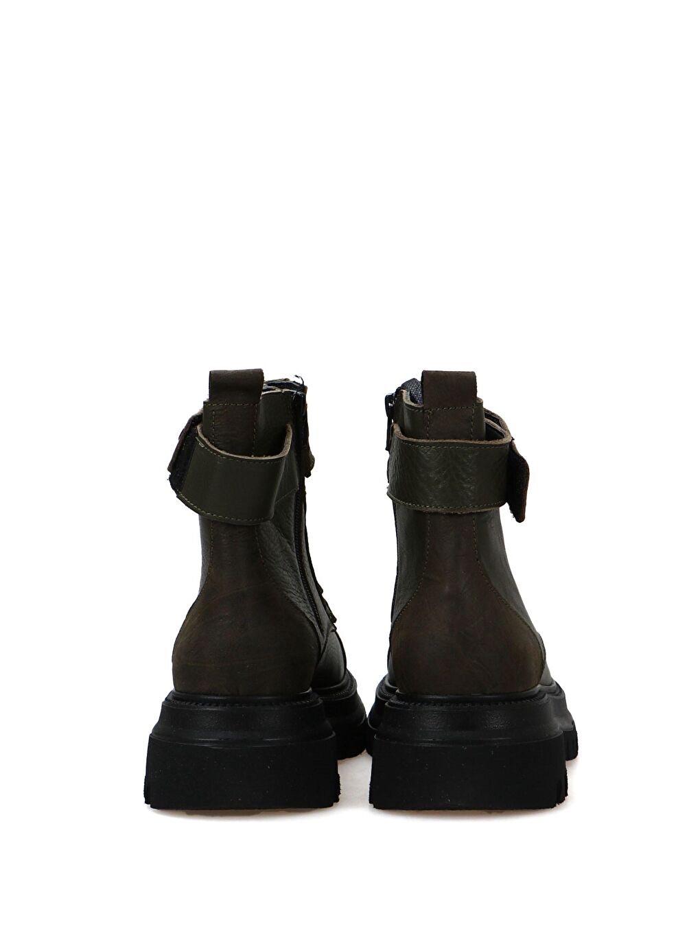 Hakiki Deri Cate Haki Antık Kadın Bot-4