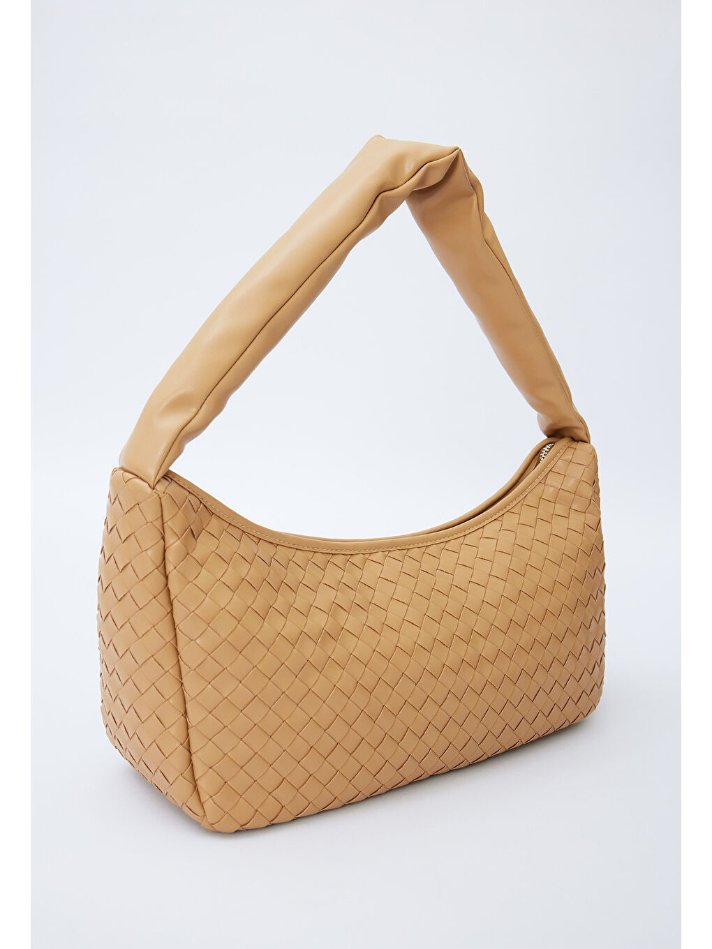 Kahverengi Frances Örgü Oval Çanta Sütlü Kahve-1