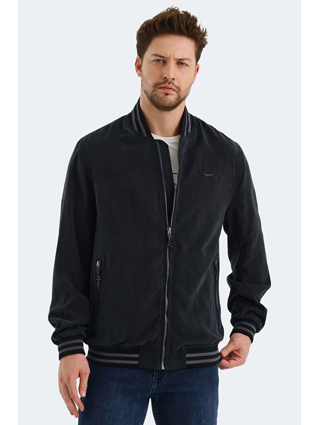 Gri BOMBERS Erkek Mont Kaban