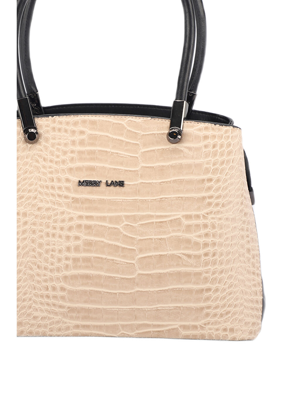 Kahverengi ROMA KROKO Kadın Açık Kahve El Çantası-3