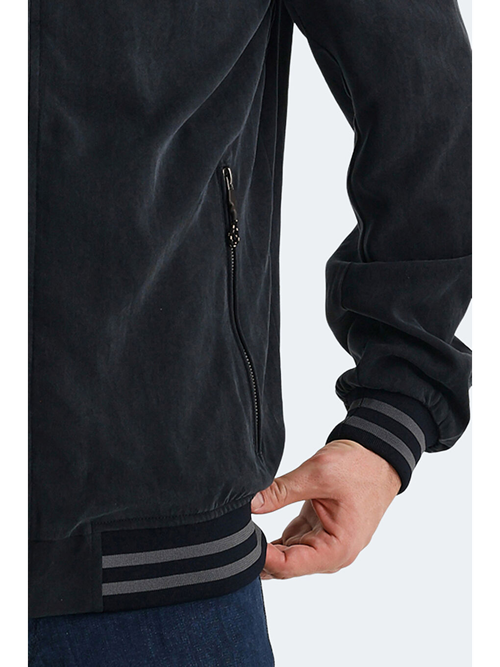 Gri BOMBERS Erkek Mont Kaban-3