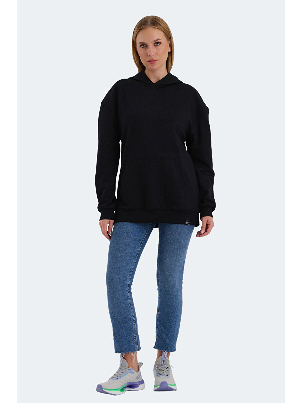 VIOLENCE Kadın Siyah Sweatshirt-6