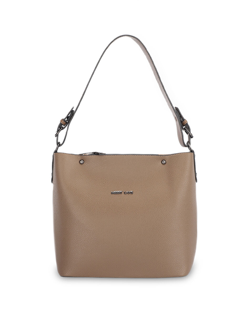 Bej PALERMO NATUREL Kadın Vizon Omuz Çantası-1