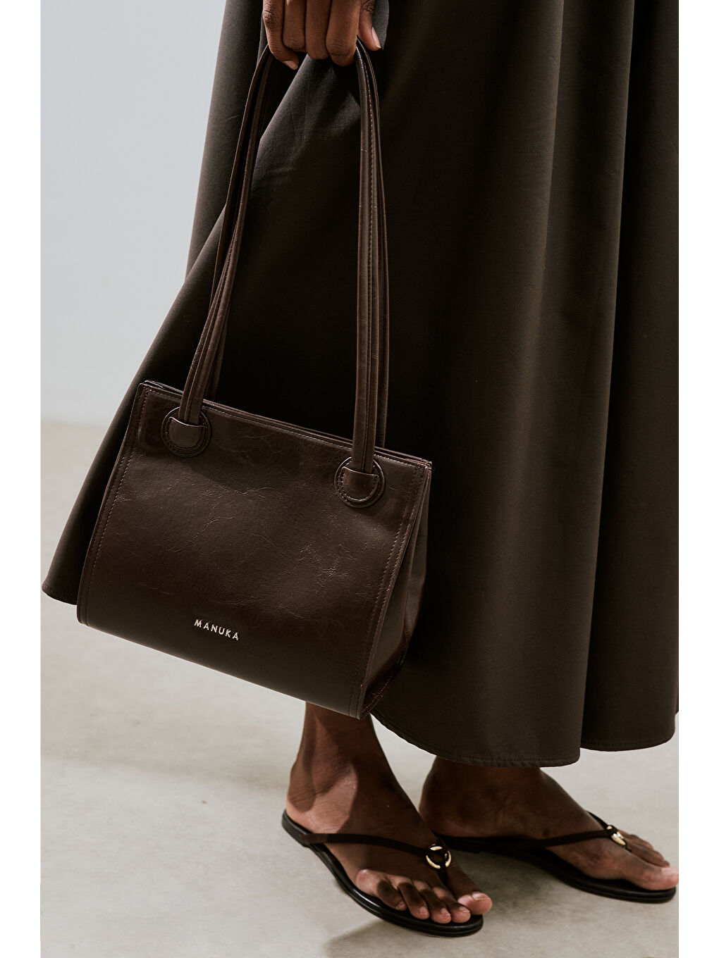 Kahverengi Ryuna Tote Çanta Acı Kahve