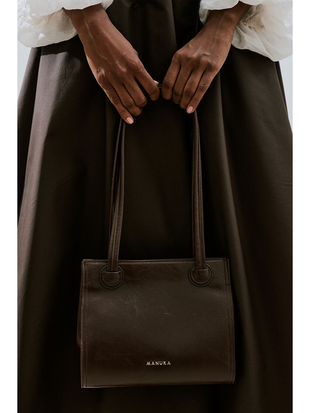 Kahverengi Ryuna Tote Çanta Acı Kahve-1