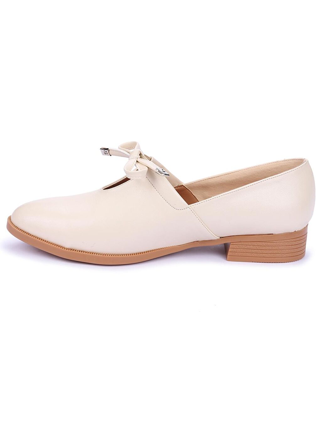 Bej Cilt Günlük Anatomik Kadın Günlük Babet Ayakkabı 8328-101-4