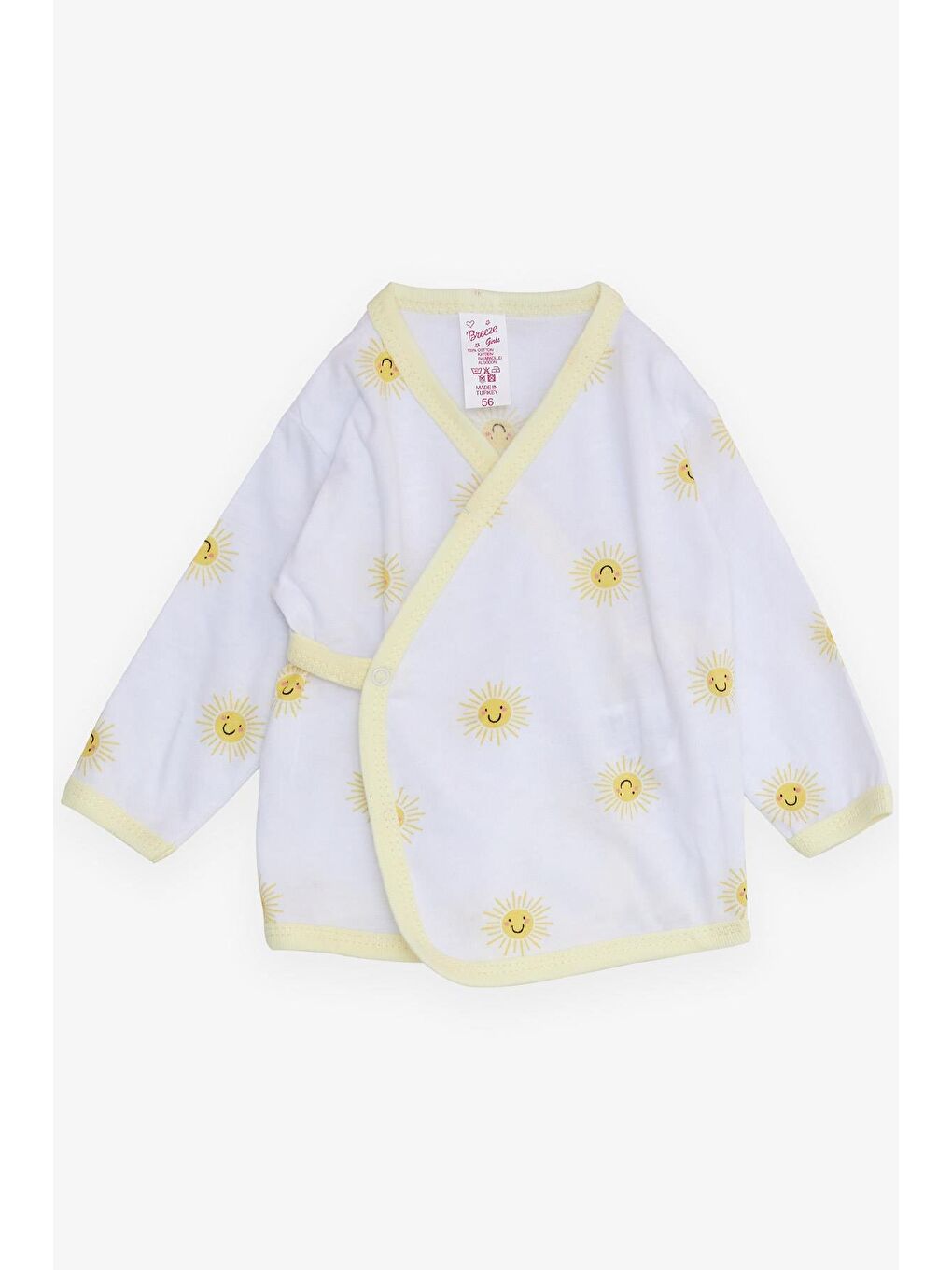 Kız Bebek Hastane Çıkışı 5 li Sevimli Güneş Desenli Beyaz (0-3 Ay)-2