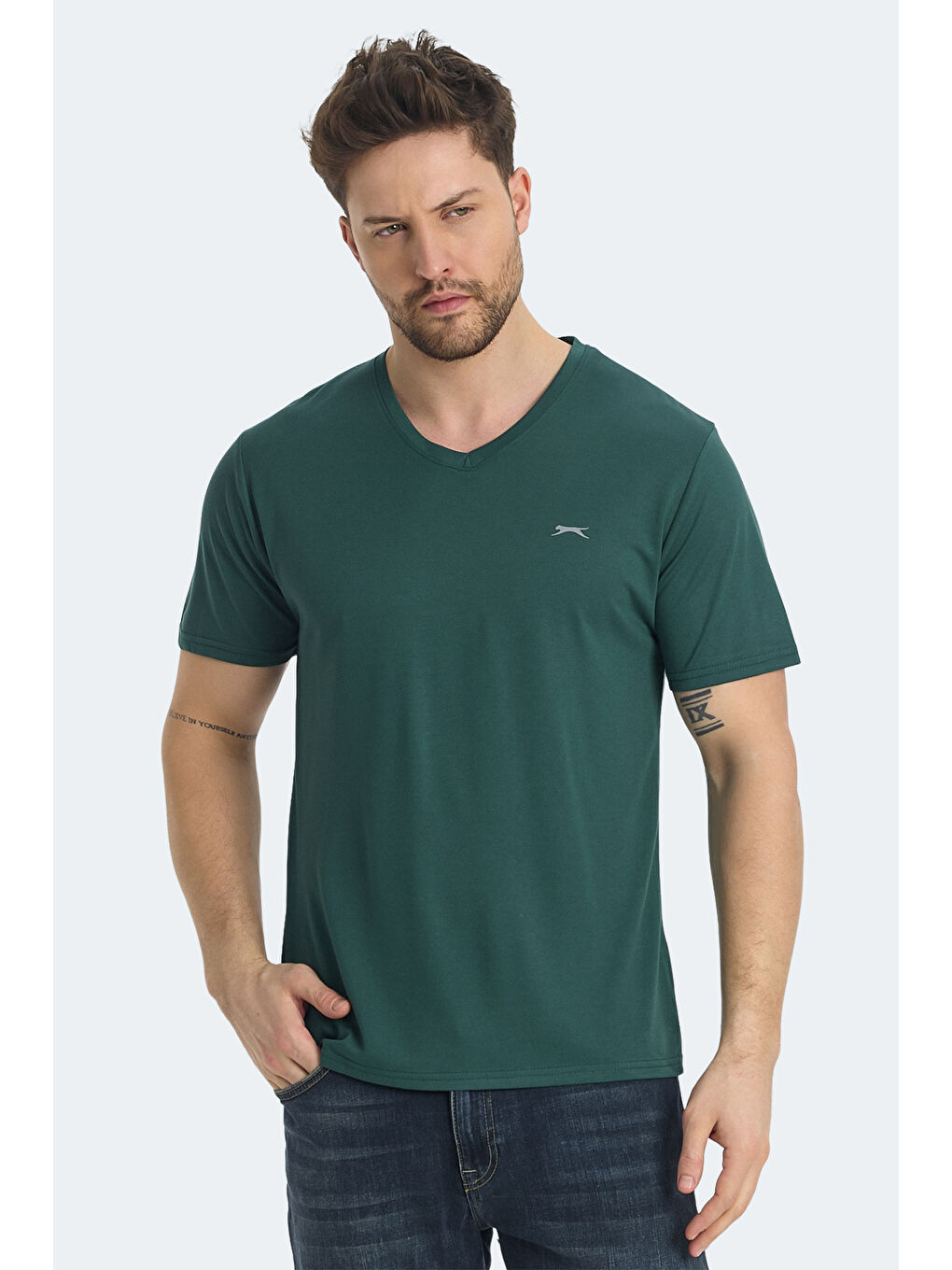 KRAKKER Erkek Yeşil Tişört-5