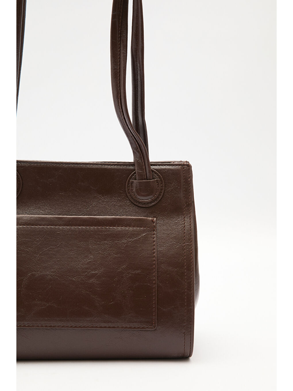 Kahverengi Ryuna Tote Çanta Acı Kahve-7