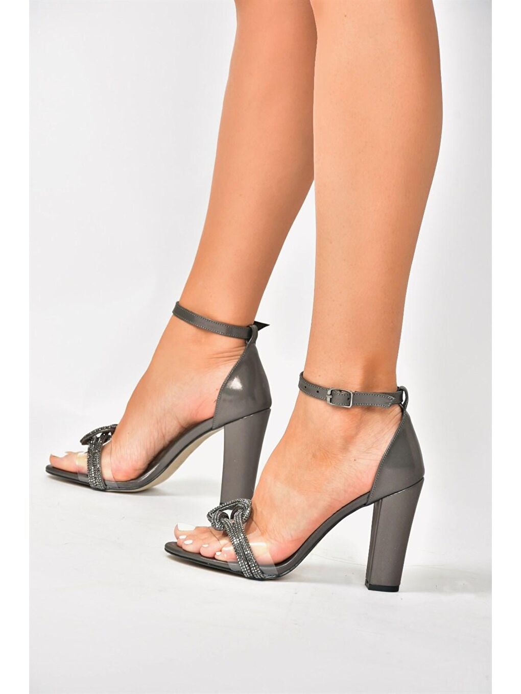 M3123063 Antrasit Kadın Topuklu Ayakkabı-3
