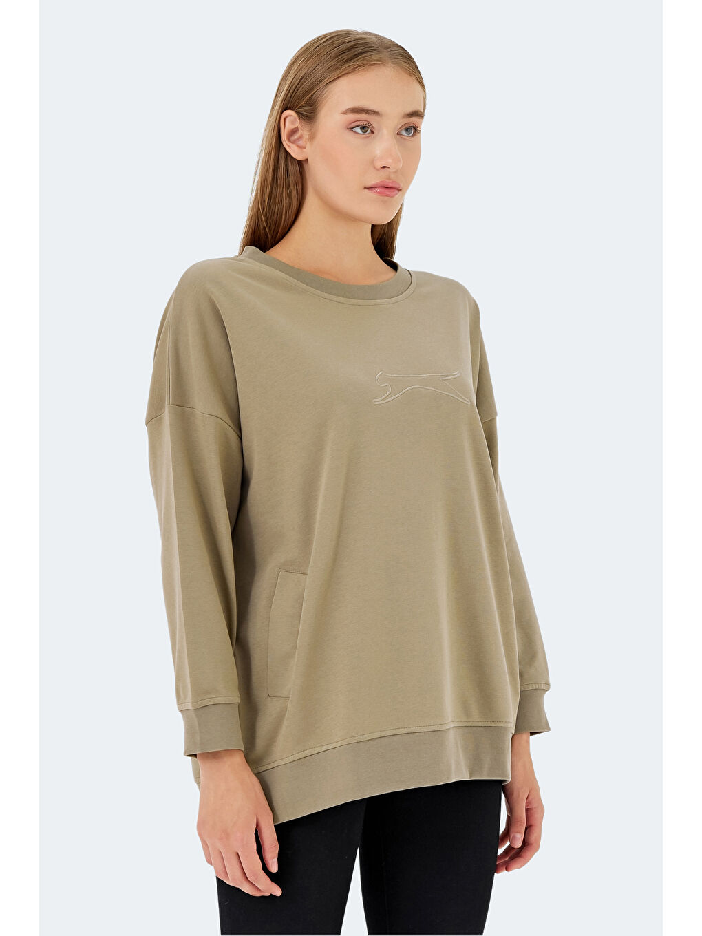 VIKENTI SW Kadın Koyu Yeşil Sweatshirt-3