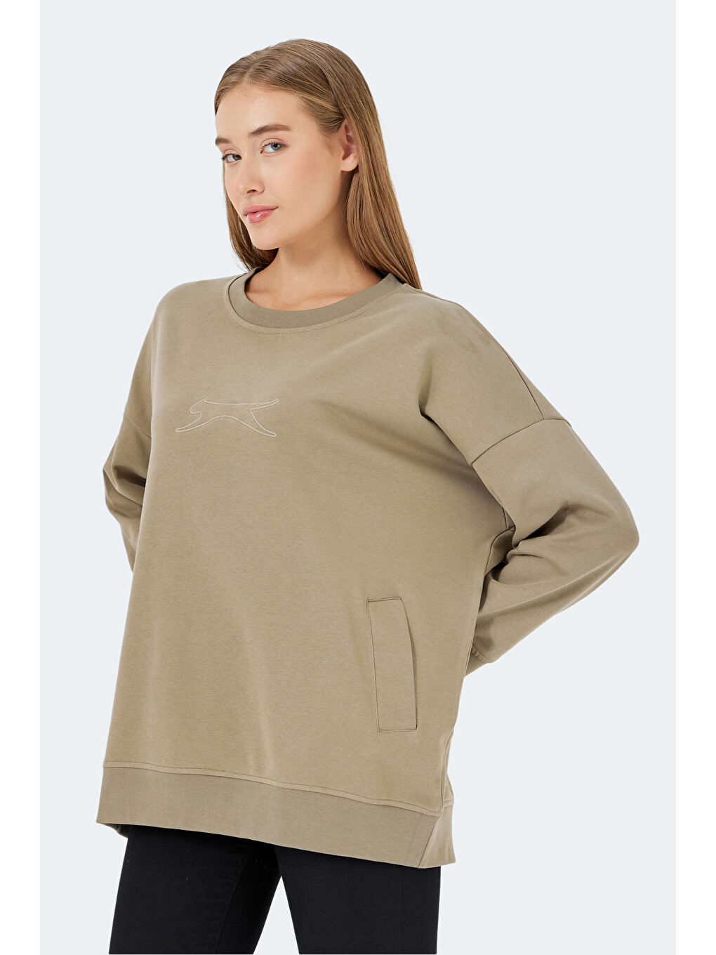 VIKENTI SW Kadın Koyu Yeşil Sweatshirt-4